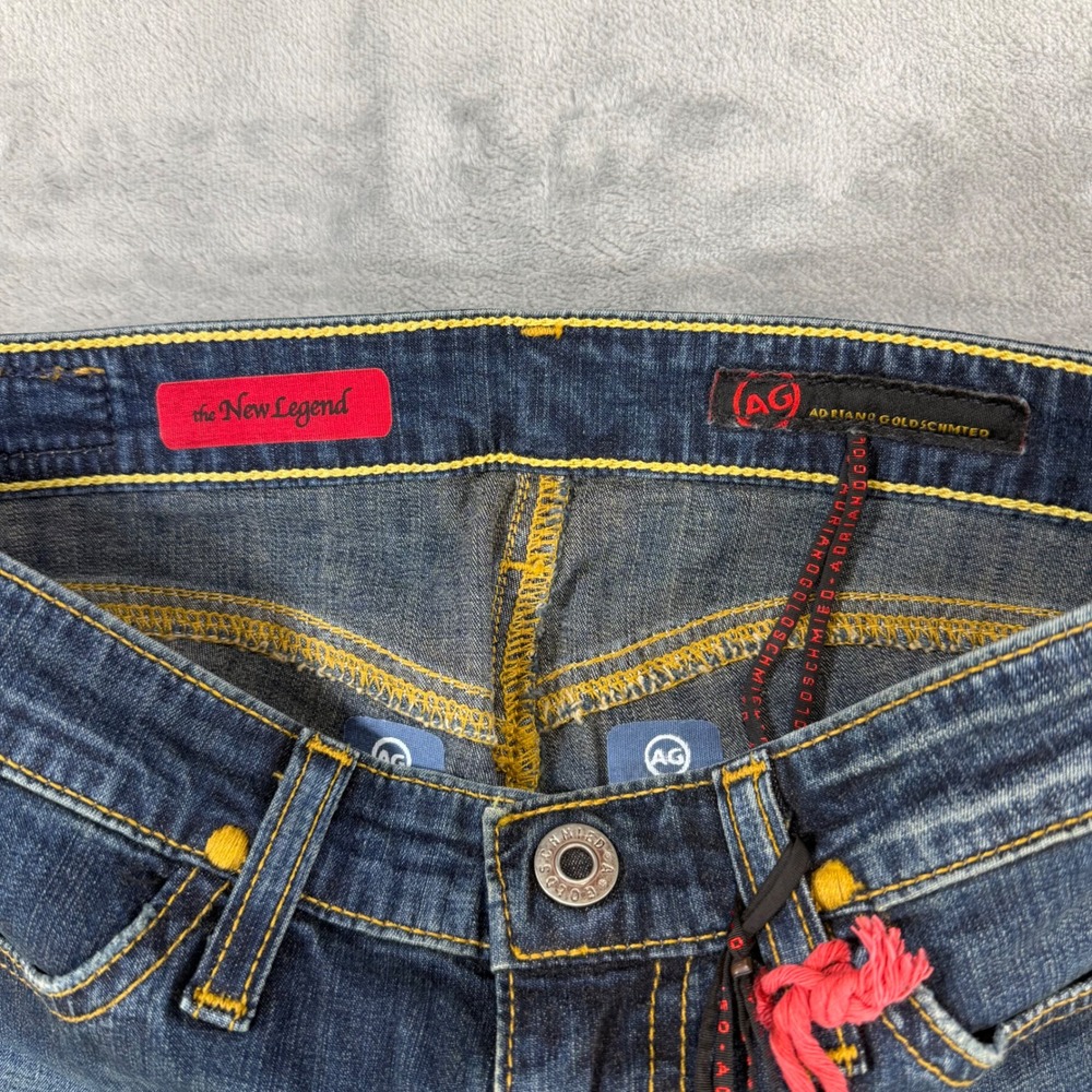 AG Adriano Goldschmied The New Legend Flare Jeans Women's 26R Dark Blue Denim - Picture 5 of 9